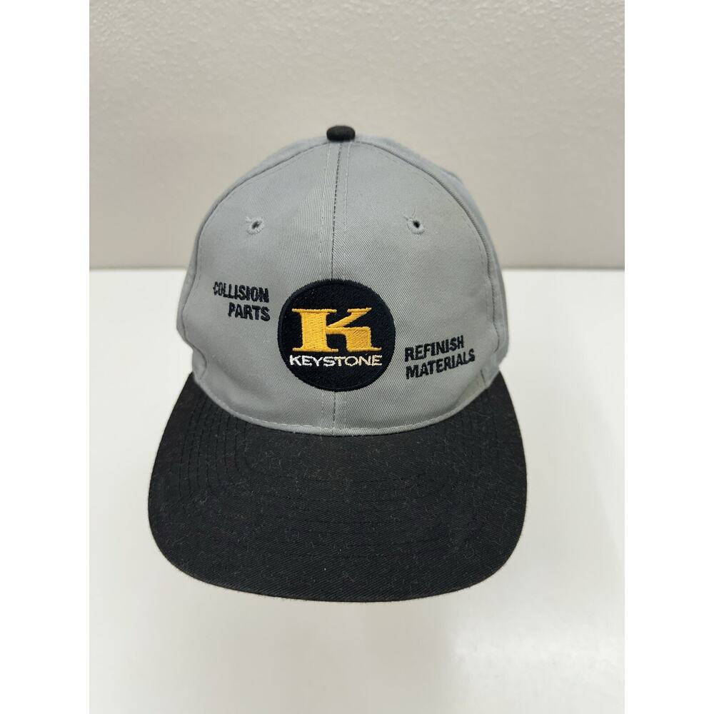 Otto Cap Snapback Baseball Hat Keystone Collision Parts Grey Logo Adjustable